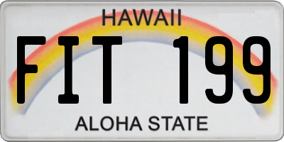 HI license plate FIT199