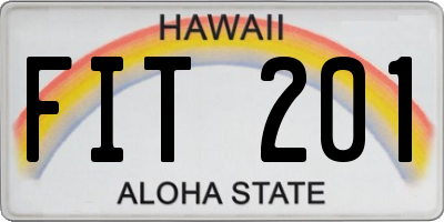 HI license plate FIT201
