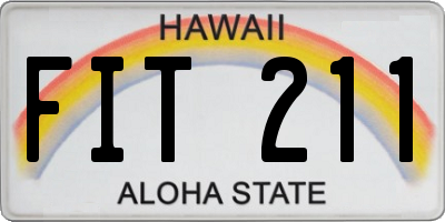 HI license plate FIT211