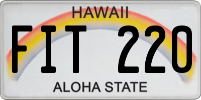 HI license plate FIT220