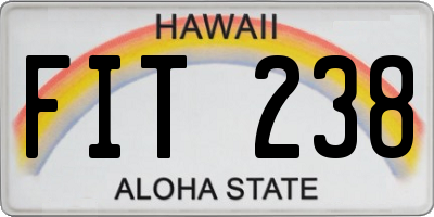 HI license plate FIT238