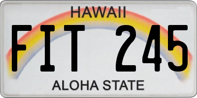 HI license plate FIT245
