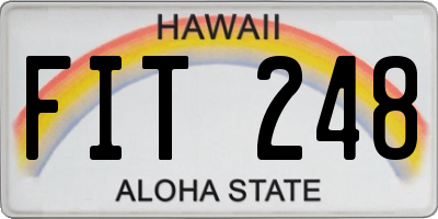 HI license plate FIT248