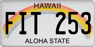 HI license plate FIT253
