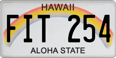 HI license plate FIT254