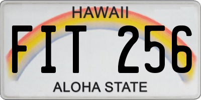 HI license plate FIT256