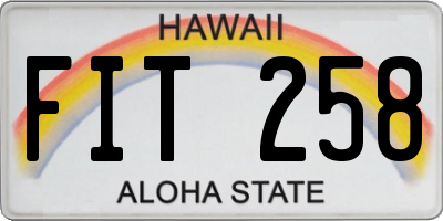 HI license plate FIT258