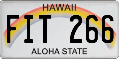 HI license plate FIT266