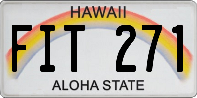 HI license plate FIT271