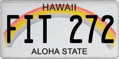 HI license plate FIT272