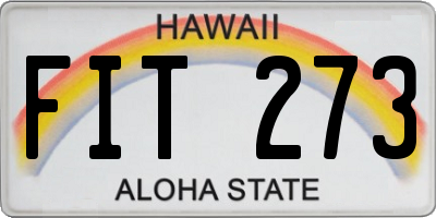 HI license plate FIT273