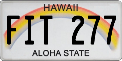 HI license plate FIT277