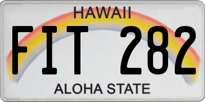 HI license plate FIT282