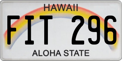HI license plate FIT296