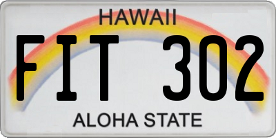 HI license plate FIT302