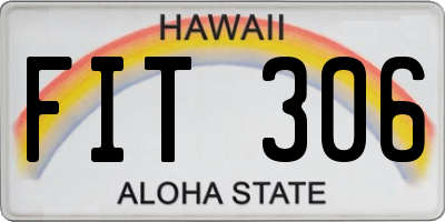 HI license plate FIT306