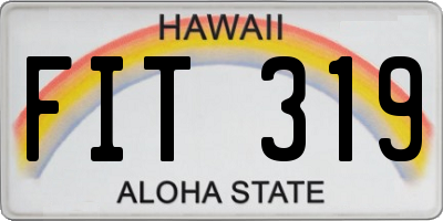 HI license plate FIT319