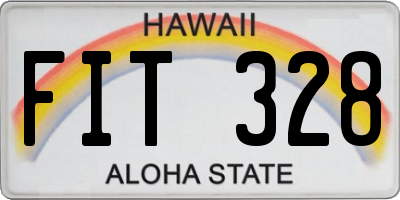 HI license plate FIT328