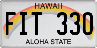 HI license plate FIT330