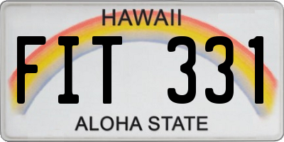 HI license plate FIT331