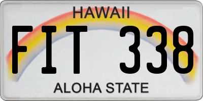 HI license plate FIT338