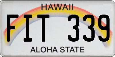 HI license plate FIT339