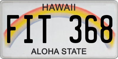 HI license plate FIT368