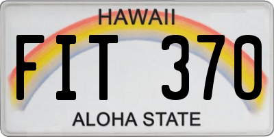 HI license plate FIT370