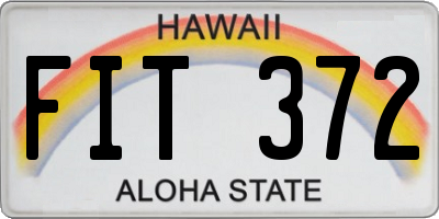 HI license plate FIT372