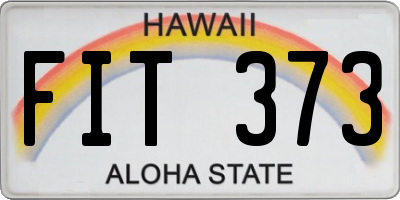 HI license plate FIT373