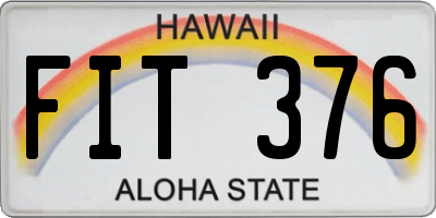 HI license plate FIT376