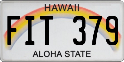 HI license plate FIT379