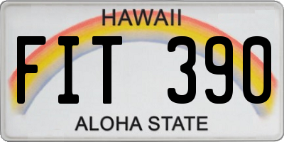 HI license plate FIT390