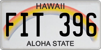 HI license plate FIT396