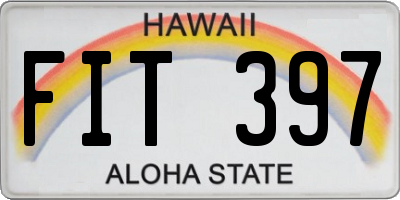 HI license plate FIT397