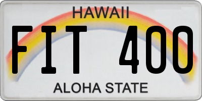 HI license plate FIT400