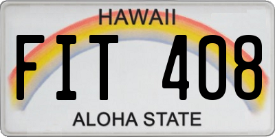 HI license plate FIT408