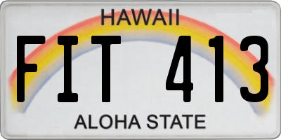 HI license plate FIT413