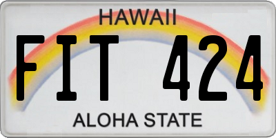 HI license plate FIT424