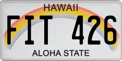 HI license plate FIT426