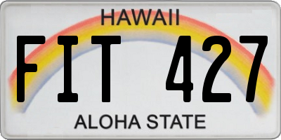 HI license plate FIT427