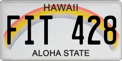 HI license plate FIT428
