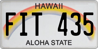HI license plate FIT435