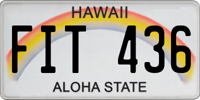 HI license plate FIT436