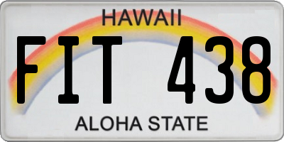 HI license plate FIT438