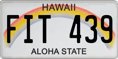 HI license plate FIT439