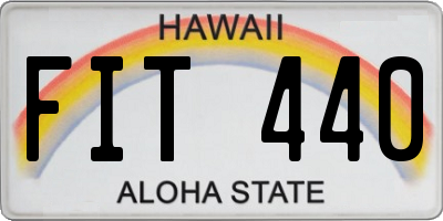 HI license plate FIT440
