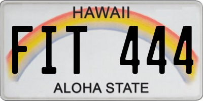 HI license plate FIT444