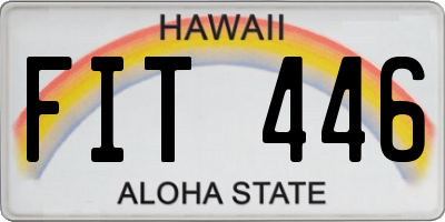 HI license plate FIT446