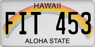 HI license plate FIT453